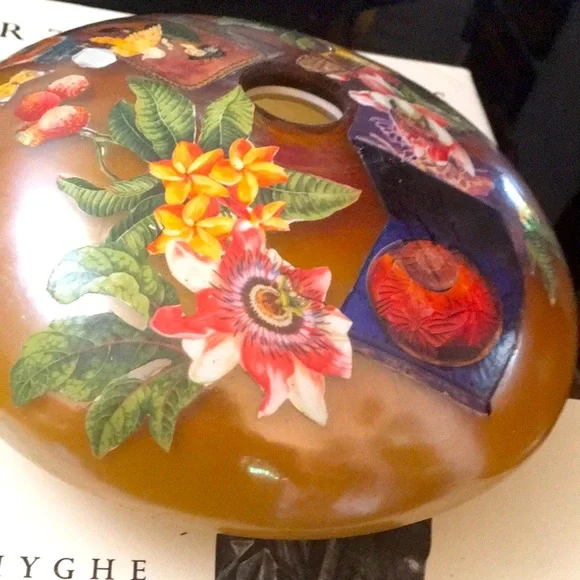 Vintage, handblown glass bud vase. Beautiful amber color. - Picture 2 of 6